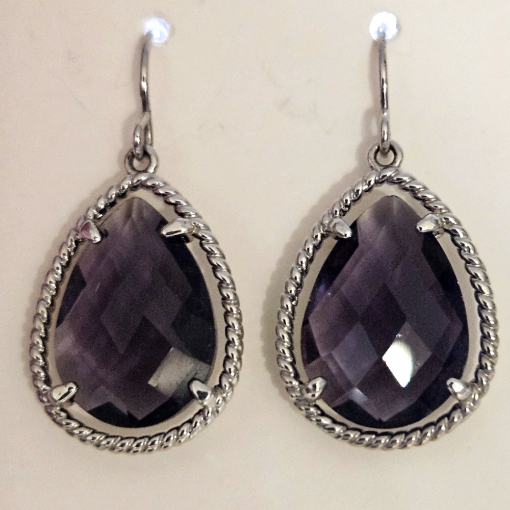 Glass Teardrop Earrings
